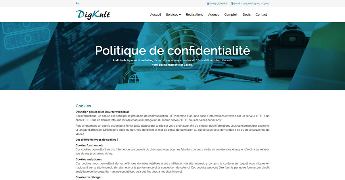Politique de confidentialité - DigiKult agence digitale Suresnes 92